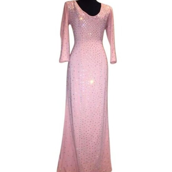 Wow Couture Luxurious Designer Swarovski Crystals Beaded Evening Prom Gown Dress - Picture 3 of 16